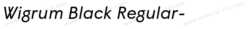 Wigrum Black Regular字体转换